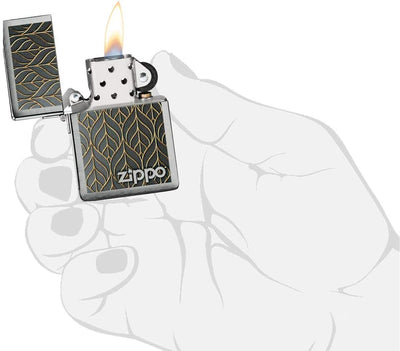 Zippo Feuerzeug, Messing, Individual Design, Original Pocketsize