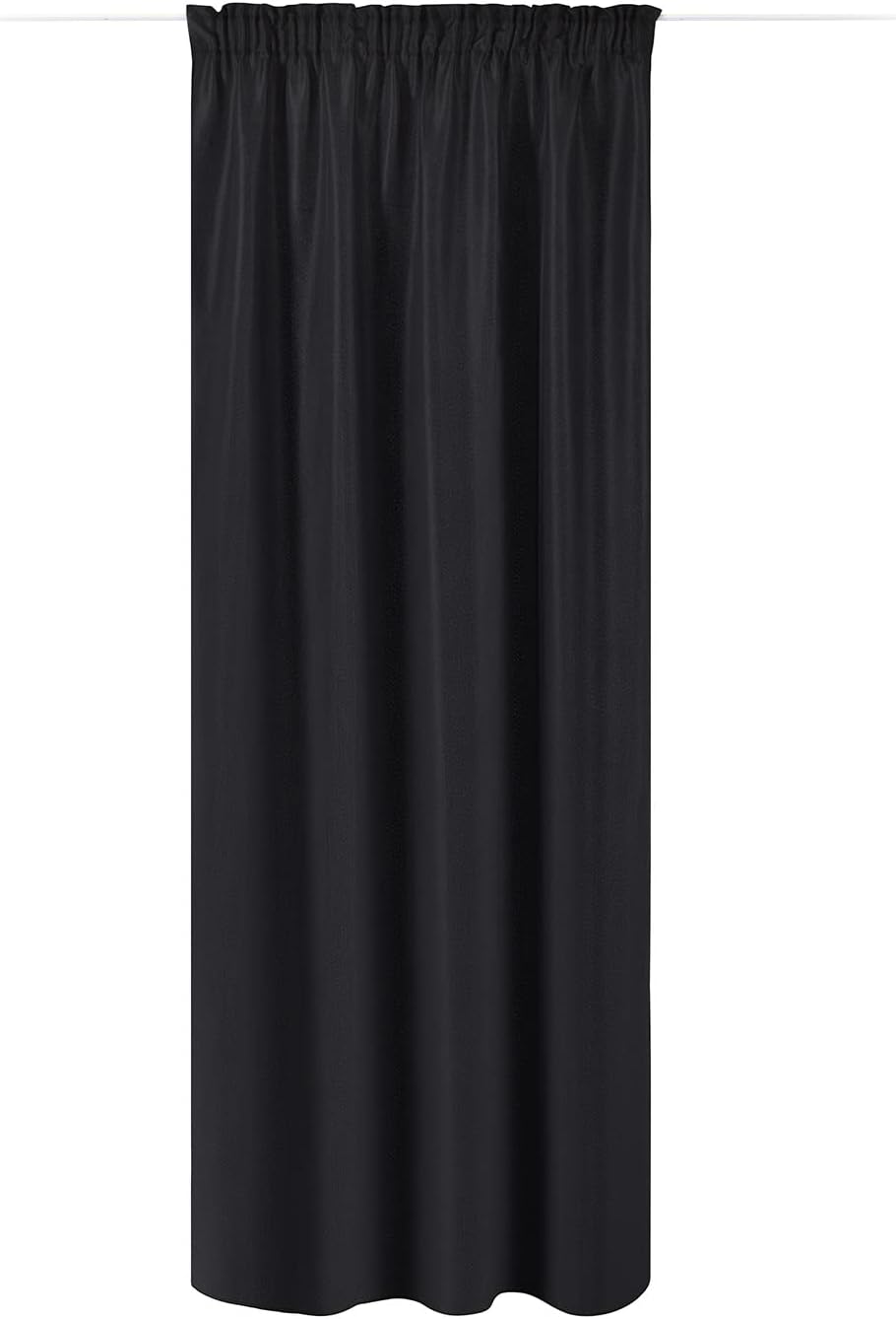 JEMIDI Vorhang blickdicht 140x250cm - Gardine mit Kräuselband Universalband - 100% Polyester Schal l