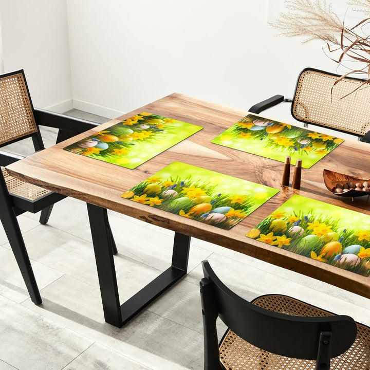 KitchenYeah© Platzsets Abwaschbar 6-Teilig 45x30 cm Tischsets Platzdeckchen rutschfeste Platzset Unt