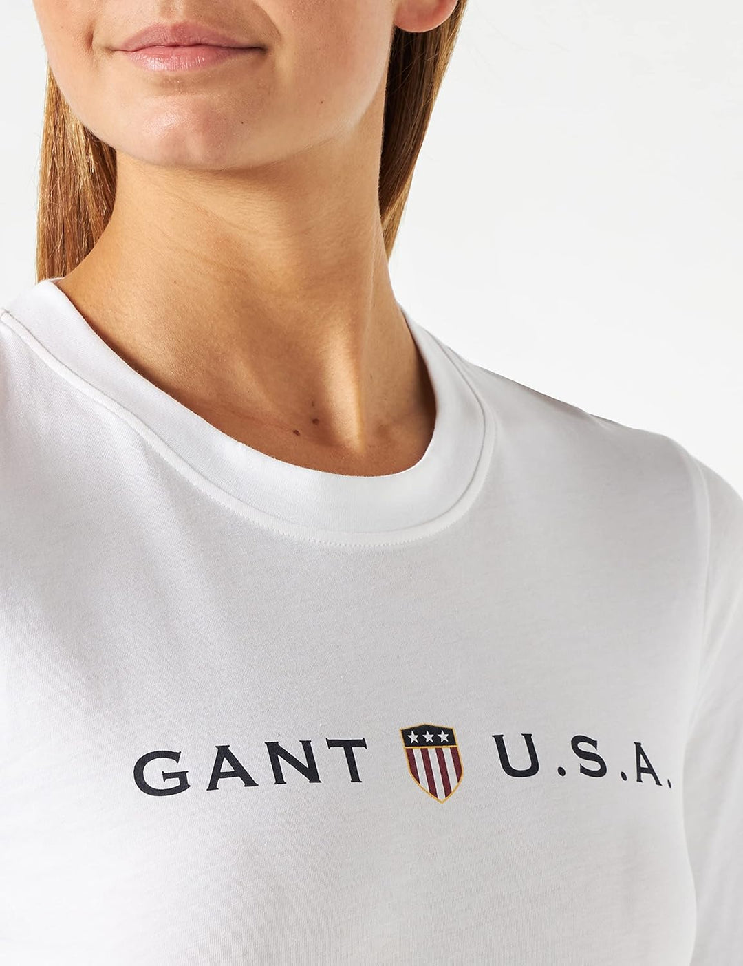 GANT Damen Banner Logo Langarmshirt S Weiss, S Weiss