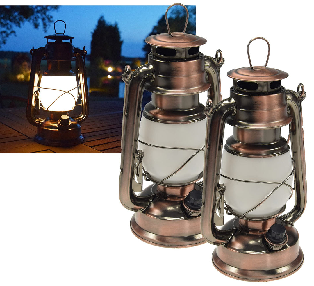 ChiliTec LED Camping Laterne Campinglampe 23cm Dimmbar Batterie 4x AA Mignon Retro Gartenlaterne mit