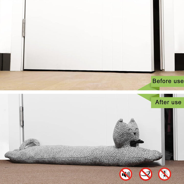 Robuster Zugluftstopper für die Tür, 86,4 cm, 1,4 kg, dekorativer schalldichter Tür-Zugluftblocker,