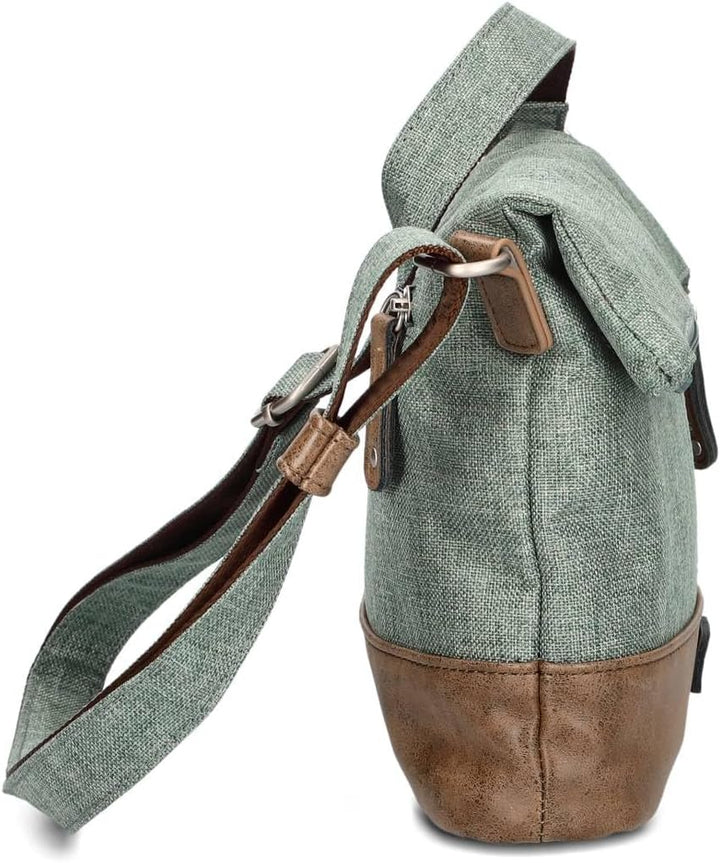 Zwei Damen Rolltop-Handtasche Olli OT6 Umhängetasche 2/4 Liter klassische Crossbody Bag wasserabweis