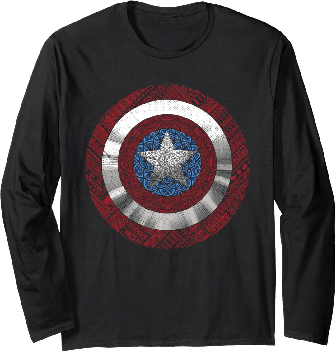 Marvel Captain America Ornate Shield C1 Langarmshirt