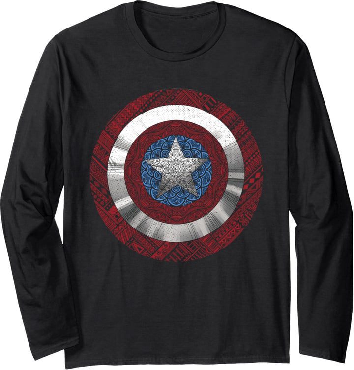 Marvel Captain America Ornate Shield C1 Langarmshirt