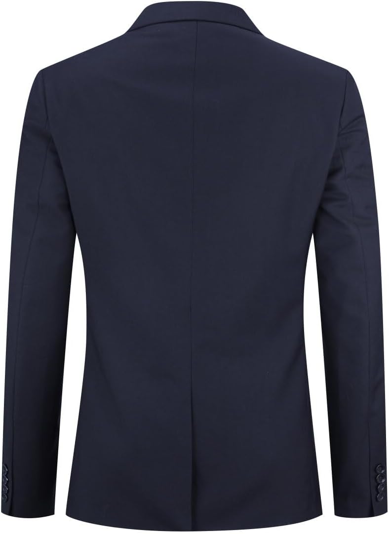 YOUTHUP Herren Sakko Slim Fit Anzugjacke für Business Hochzeit Eleganter 1 Knöpfen Blazer S Navy, S