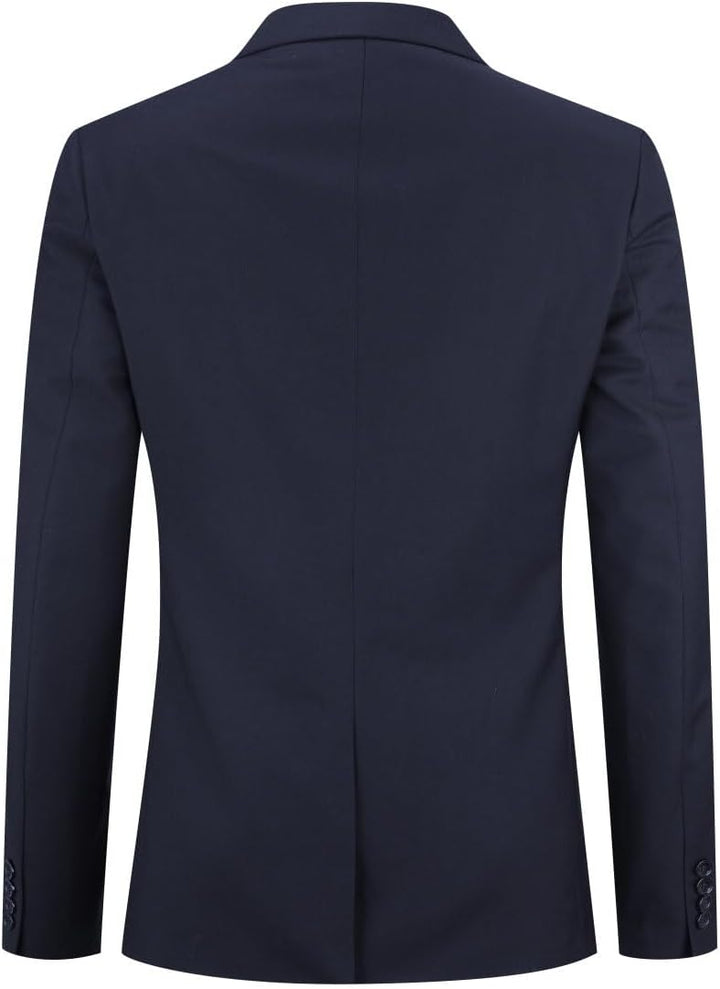YOUTHUP Herren Sakko Slim Fit Anzugjacke für Business Hochzeit Eleganter 1 Knöpfen Blazer S Navy, S