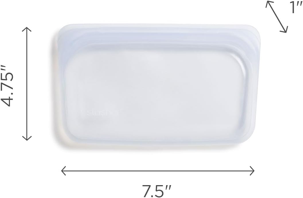 Stasher Bag Premium Silikonbeutel wiederverwendbar für Lebensmittel, Snack-Beutel, Blau, Dauerhaft,