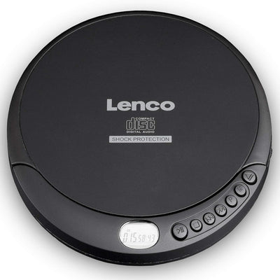 Lenco CD-Player CD-200 Discman mit LCD-Display, Batterie- und Netzfunktion, Inklusive Stereo-Kopfhör