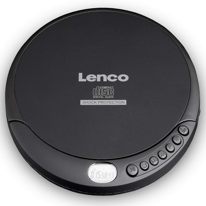 Lenco CD-Player CD-200 Discman mit LCD-Display, Batterie- und Netzfunktion, Inklusive Stereo-Kopfhör