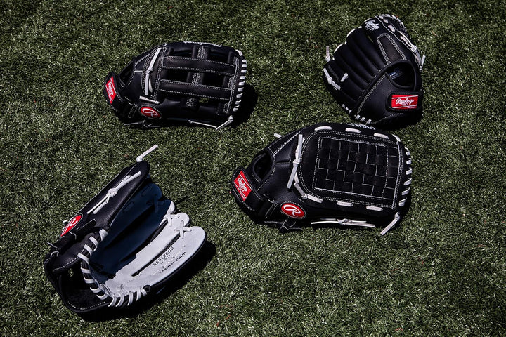 Rawlings RSB Erwachsene Slowpitch Softball Glove Serie Rechte Hand Wurf 33 cm – Korbgeflecht schwarz