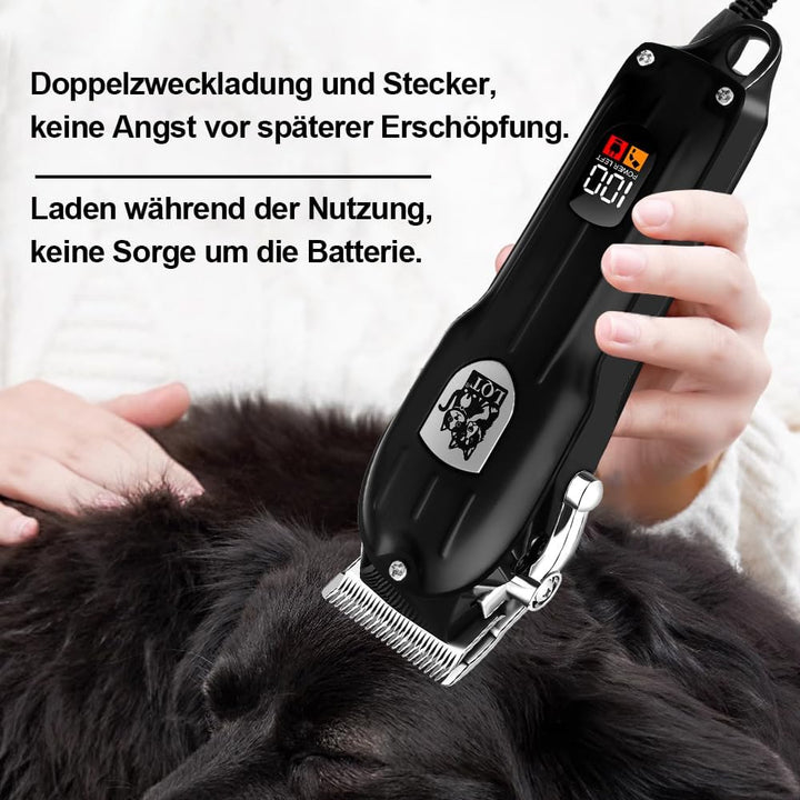 LQT Schermaschine Hund, Wiederaufladbare Kabellose Geräuscharme Hundeschermaschine, Geeignet für Kat