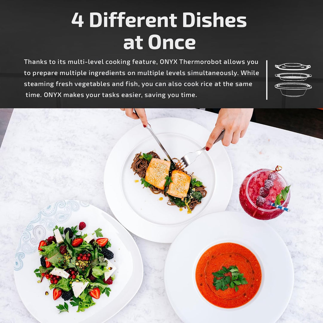 Zilan ONYX Thermo Roboter Multifunktions-Küchenmaschine mit WLAN, 30 Funktionen, digitales LED-Displ