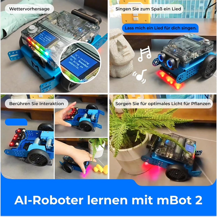 Makeblock mBot 2 Programmierbarer Roboter Kompatibel mit Scratch Python Codierungsroboter für Kinder