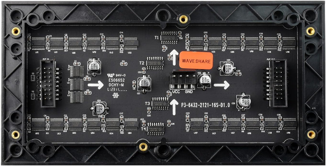 Waveshare RGB Full-Color LED Matrix Panel 64×32 Pixels Display Screen 3mm Pitch Digital Led Module A