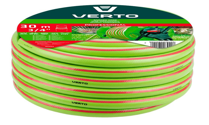 VERTO Gartenschlauch 20m oder 30m, 1/2" oder 3/4" PROFESSIONAL, UV-beständig, Bruchfestigkeit bis 25