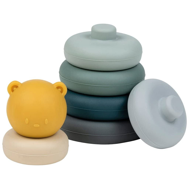 Nattou Stapelspiel Helle Farben Blau Bär, Blau Bär