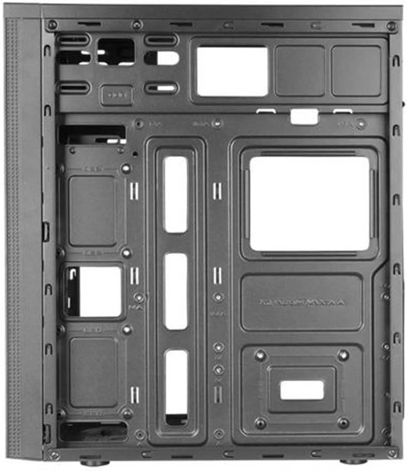Tacens 2FERROX, PC Gehäuse ATX Semi-Tower, 12cm Seitenlüfter, Frontgitter, Stahl, Schwarz, 2FERROX