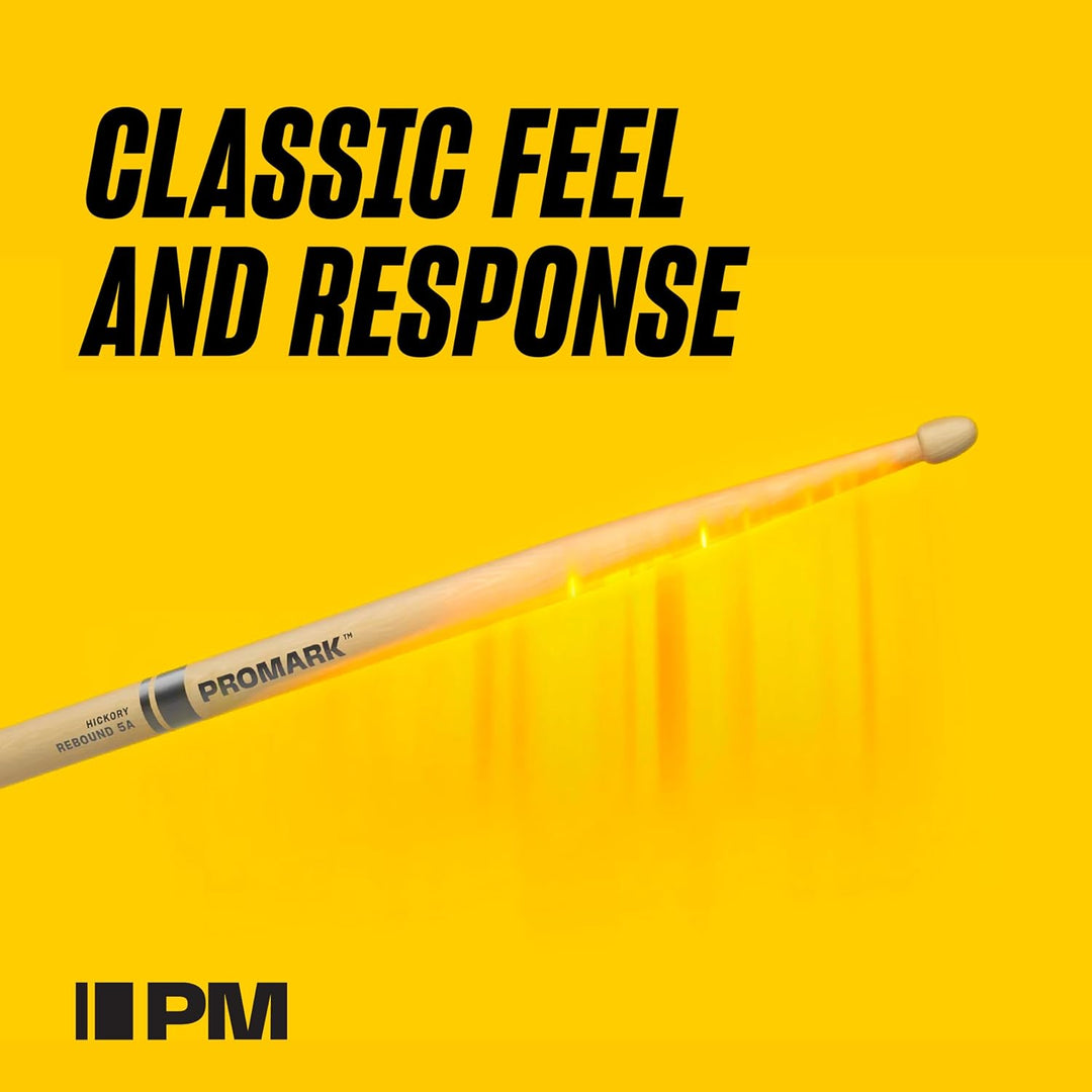ProMark Schlagzeug Sticks - Rebound 5B Drum Sticks - FireGrain - Hinten gewichtetes Gefühl - Lackier