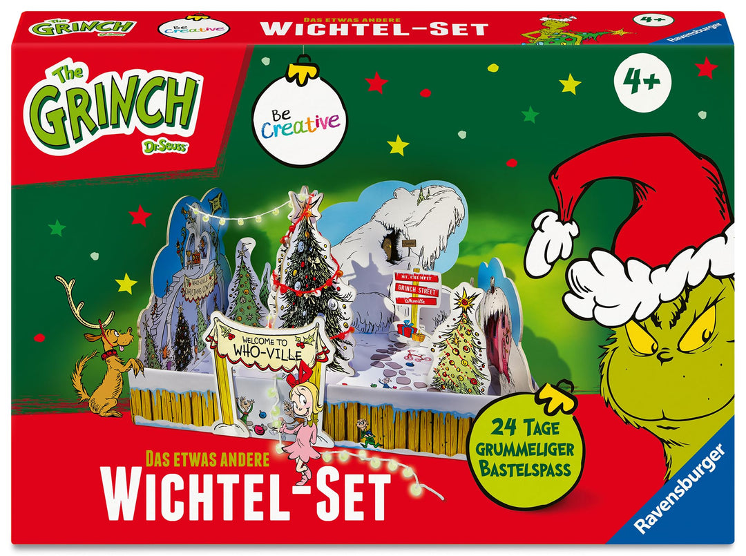 Ravensburger BeCreative Wichtelset Grinch - Bastelset für Kinder ab 4 Jahren, Wichteltür-Set & Wicht