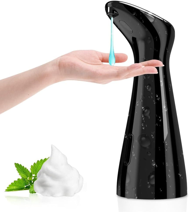 Glänzend Schwarz Seifenspender Automatisch 200ml Elektrischer Seifenspender, No Touch Seifenspender