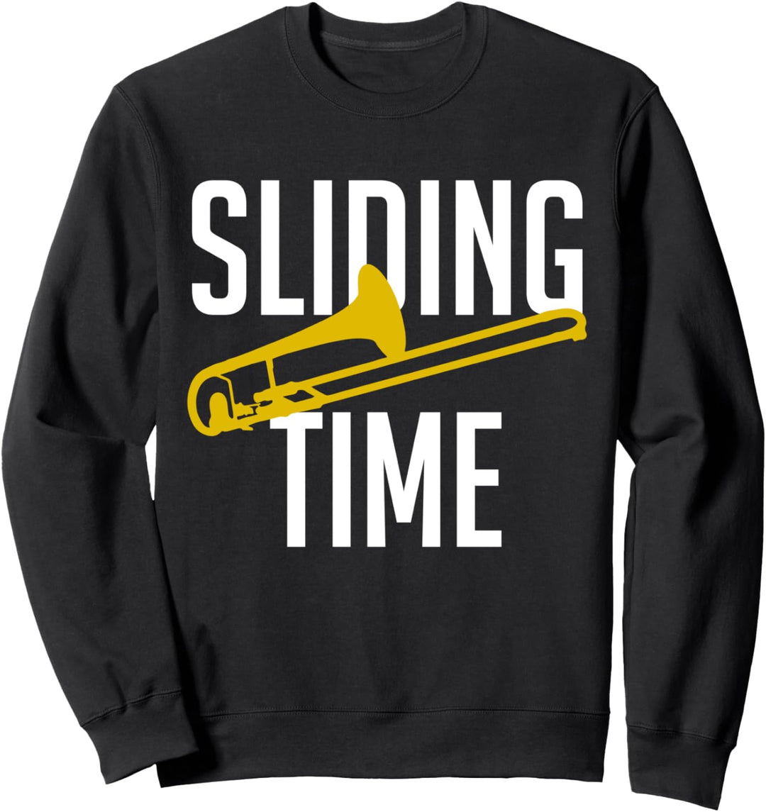 Sliding Time Posaune Spieler Sweatshirt