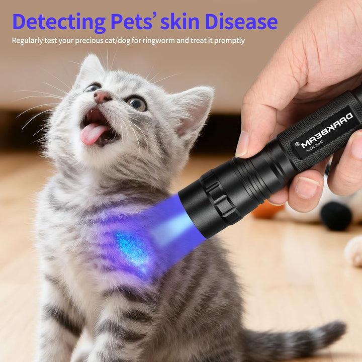 DARKBEAM UV-Taschenlampe 365nm Licht Schwarzlicht, Mini Leistungsstarke Holzlampe USB-C Wiederauflad