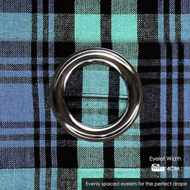 Homescapes Ösenvorhang Blickdicht Black Watch Tartan Schottenmuster Dekoschal 2er Set Breite 117 x L