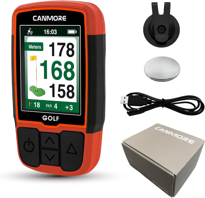 Canmore HG200 Golf-GPS – Wasserdichtes 2-Zoll-Vollfarbdisplay mit über 41.000 wichtigen Golfplatzdat