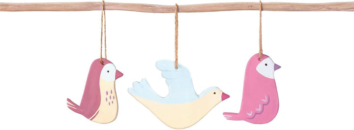 Jovi 2701 DIY Air Dry Birds - Bastelset für Vögel aus luftgetrocknetem Ton weiss + Farben und Werkze