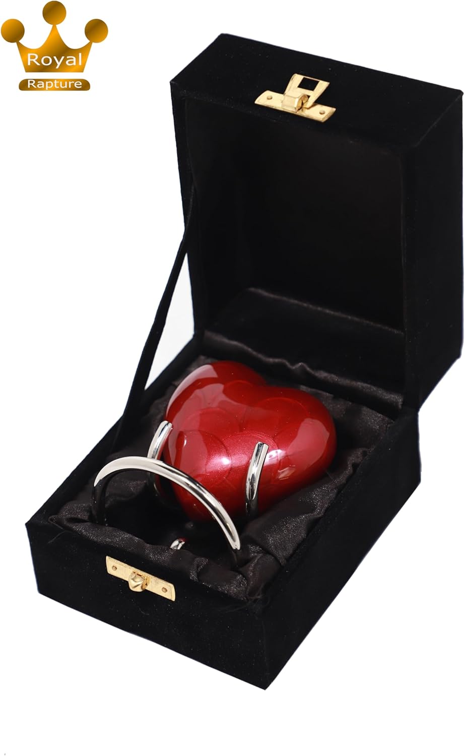 Royal Rapture Urn for Ashes Funeral Memorial Cremation Keepsake Love Urns Decorative Brass Heart wit