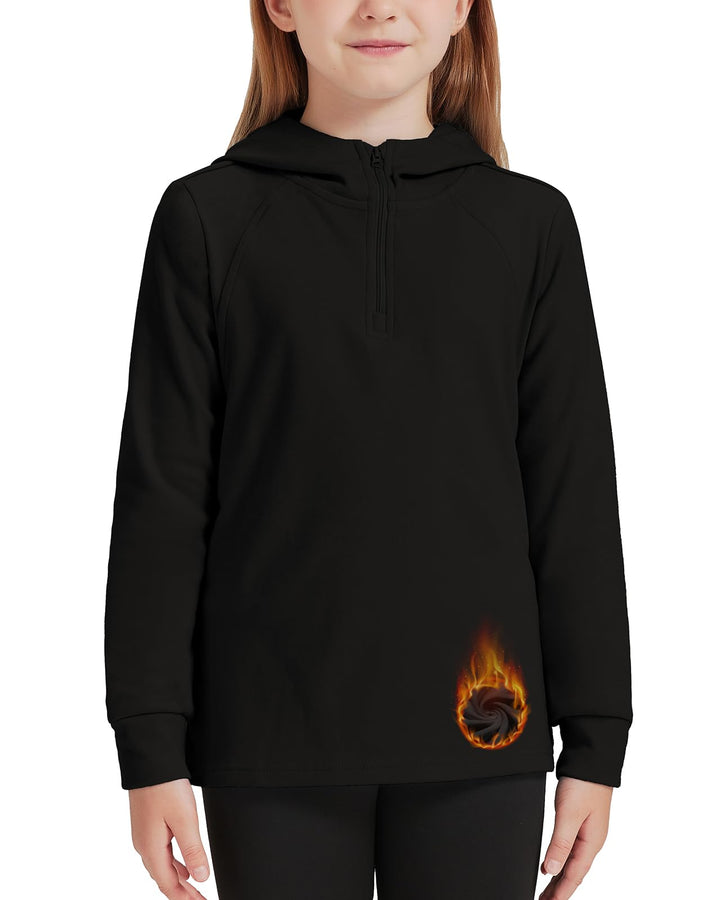 WOWENY Thermoshirt Kinder Langarm Thermo Unterhemd Warm Unisex Rollkragenpullover Mädchen Rollkragen