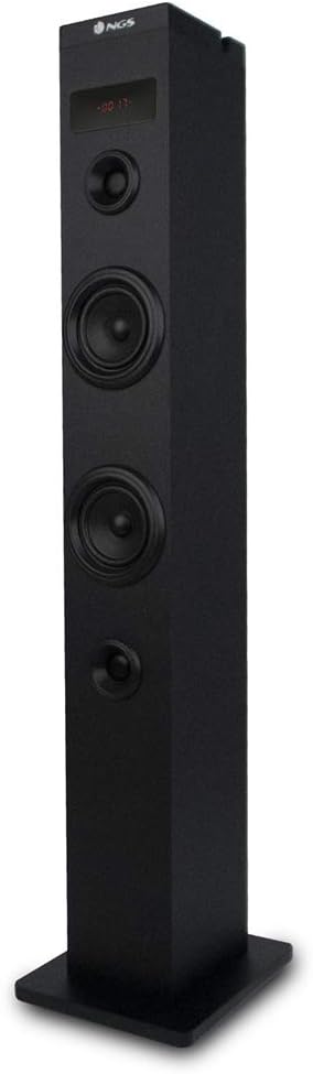 NGS Sky Charm - 50W Bluetooth Sound Tower mit Fernbedienung, Optischem Eingang, USB, FM Radio und AU