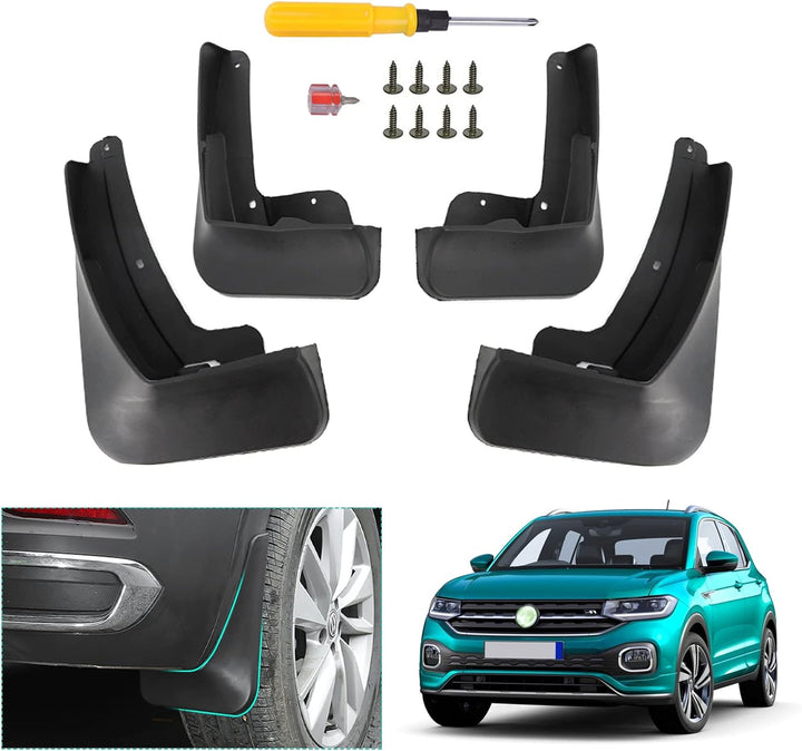 GAFAT V-W T-Cross Schmutzfänger, 2018-2022 2023 T-Cross Kotflügel Vorne und Hinten, Spritzschutz Aut