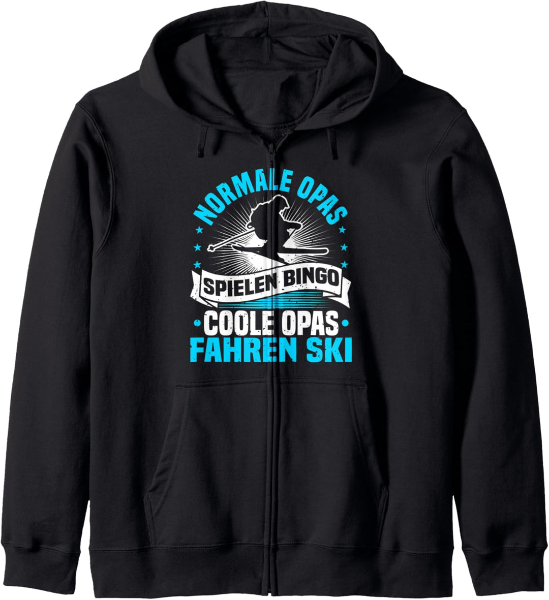 Normale Opas Spielen Bingo, Ski Fahren, Ski Opa & Grossvater Kapuzenjacke