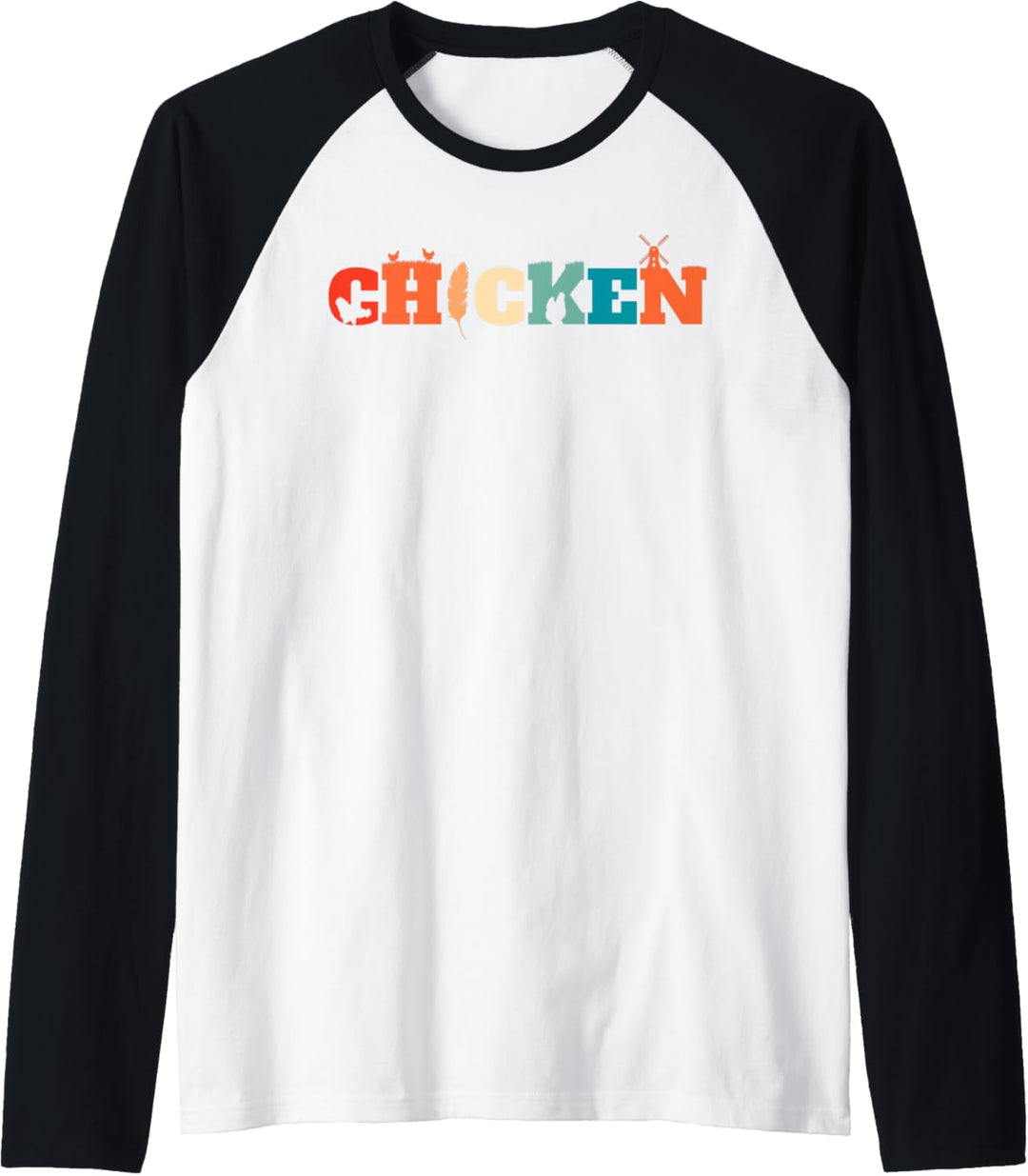 Retro Huhn Bauer Bauernhof Landwirt - Vintage Hühnerbauer Raglan