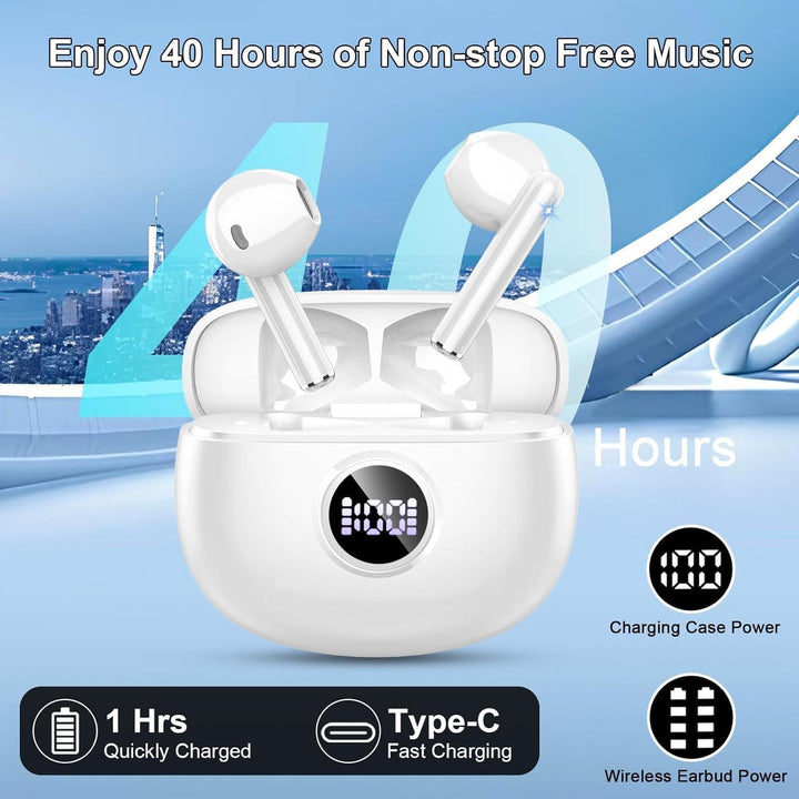 Drsaec Bluetooth Kopfhörer, 2026 Neu 6D Tiefer Bass In Ear Kopfhörer Kabellos Bluetooth 5.3 Kabellos