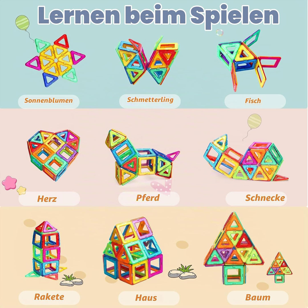 Magnetische Bausteine Spielzeug ab 3 Jahre alte Magnetspielzeug Magnete für Kinder Geschenk für Mädc