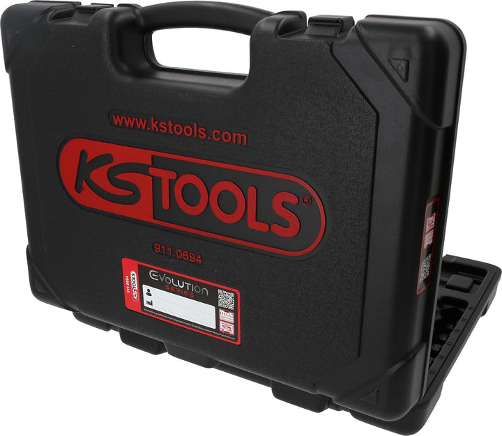 KS Tools 911.0694-99 Kunststoff-Leerkoffer (ohne Inhalt) für 1/4"+1/2" Steckschlüssel-Satz, 94-tlg.