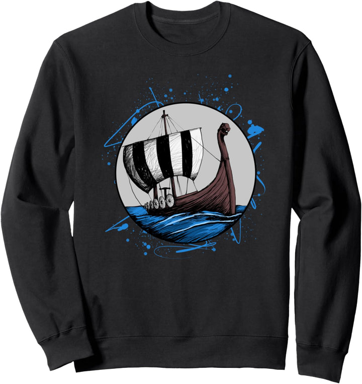 Wikinger Schiff Geschenk Mythologie Wikinger Sweatshirt