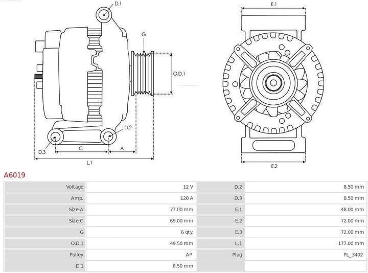 ASPL A6019 Lichtmaschinen