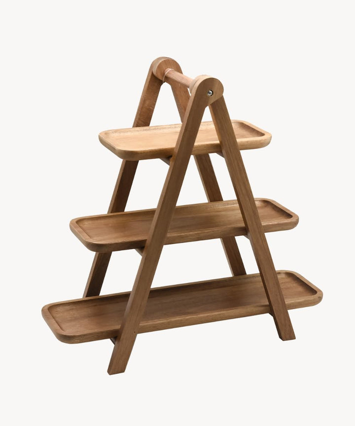 Zoha Akazie Scala Etagere – Etagere Holz aus Akazienholz, Servierständer Gebäckständer