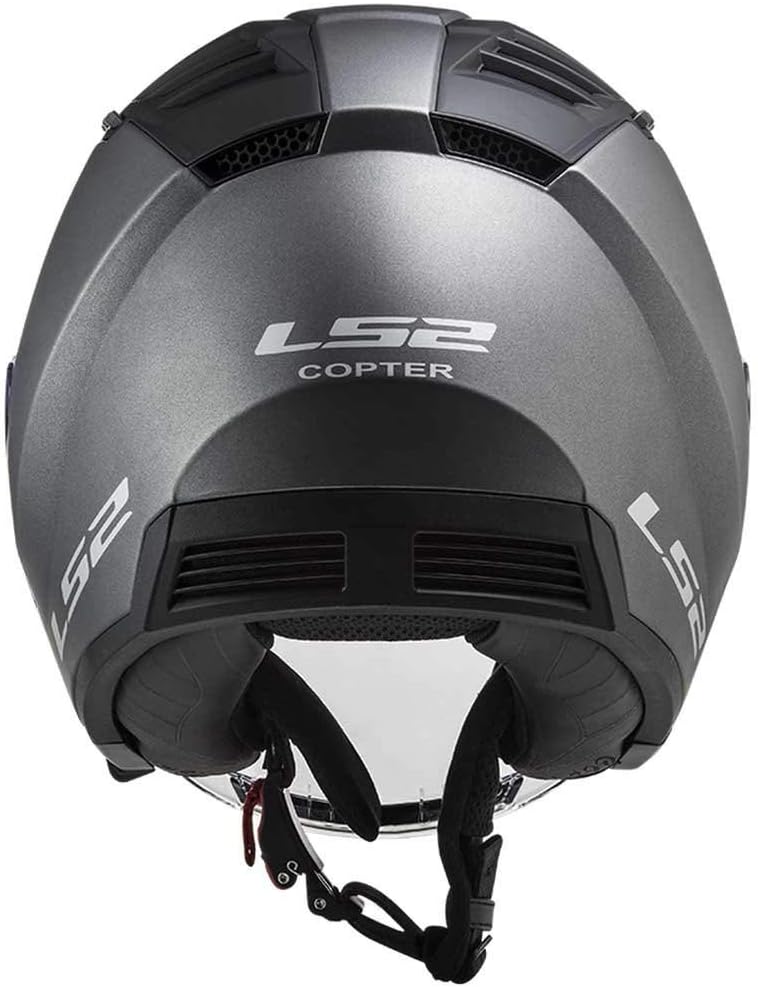 LS2, motohelm jet Copter Titan mat, XL XL Titanium, XL Titanium