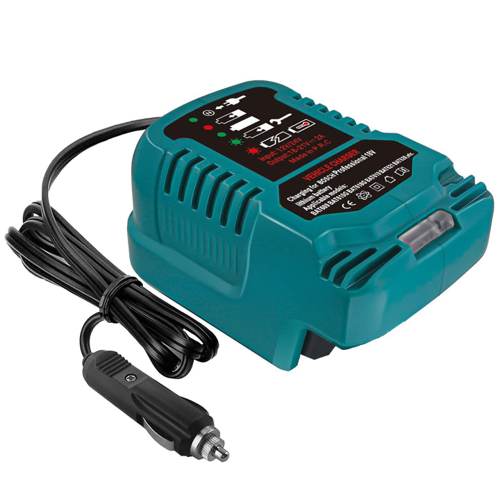 Mini Auto-Ladegerät für Bosch Professional 18V System GBA Li-ion Akku, 2A Ersatz Ladegerät GAL 18V-4