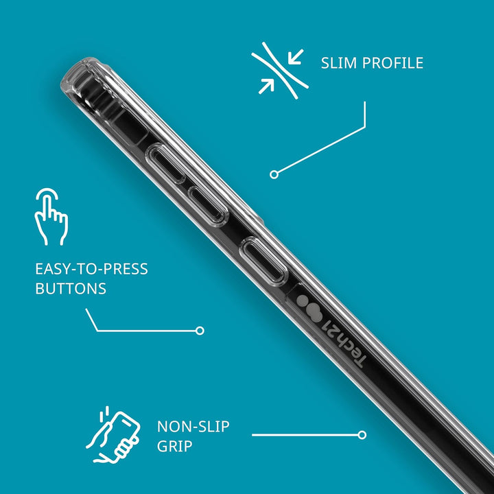 tech21 Evo Clear für Samsung Galaxy S23 Plus – Anti-Vergilbung, Kratzfest, mit 3,6 m Fallschutz, tra