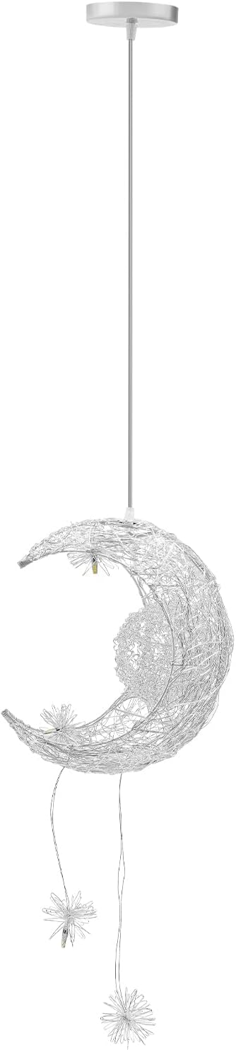 kangten LED Decken Lampe Kreative Kinder Zimmer Fairy Mond und Sterne Pendelleuchte Kronleuchter Bel