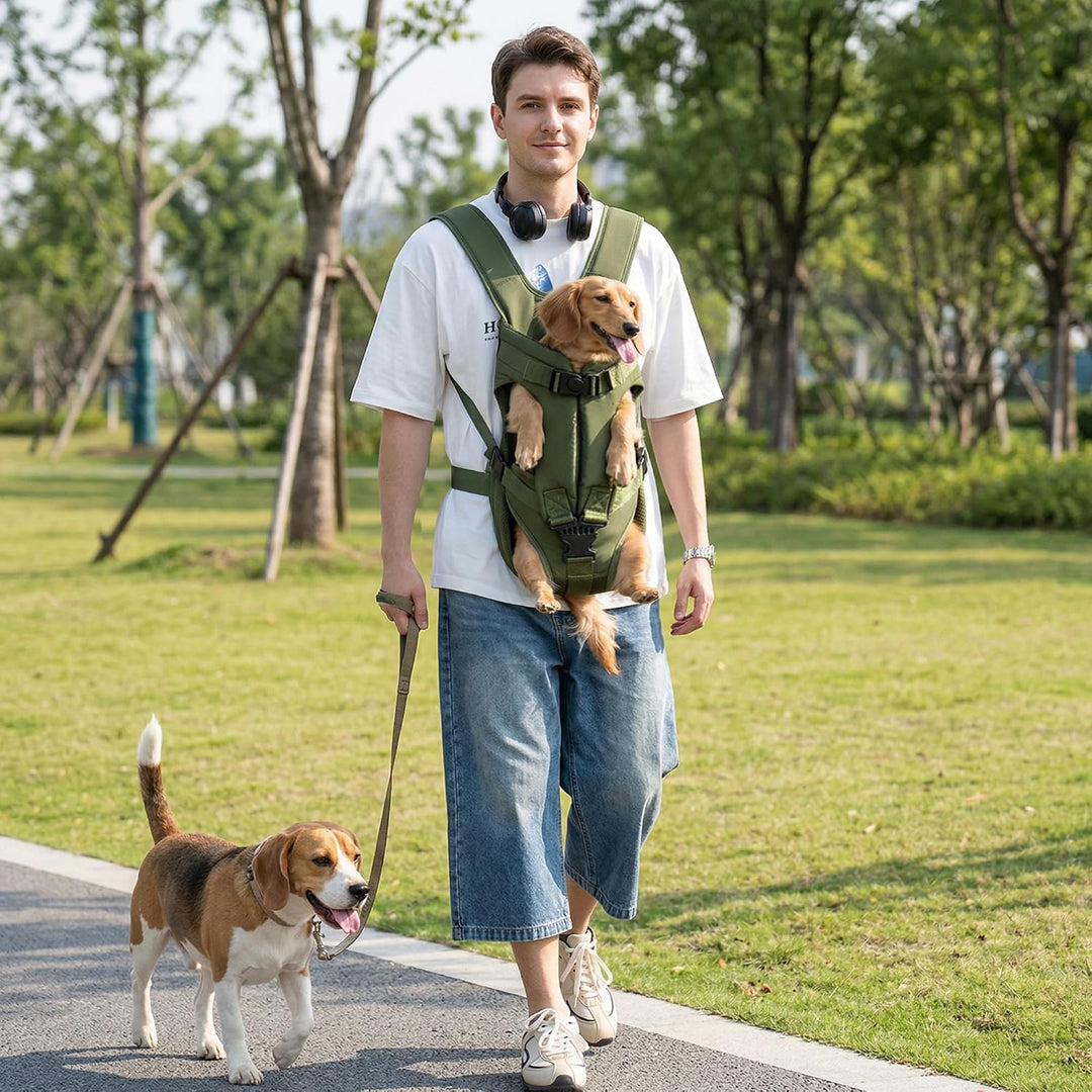 ALLSOPETS Hunderucksack für Mittlere Hunde, Verstellbar und Leicht, Ideal zum Wandern, Radfahren, Re