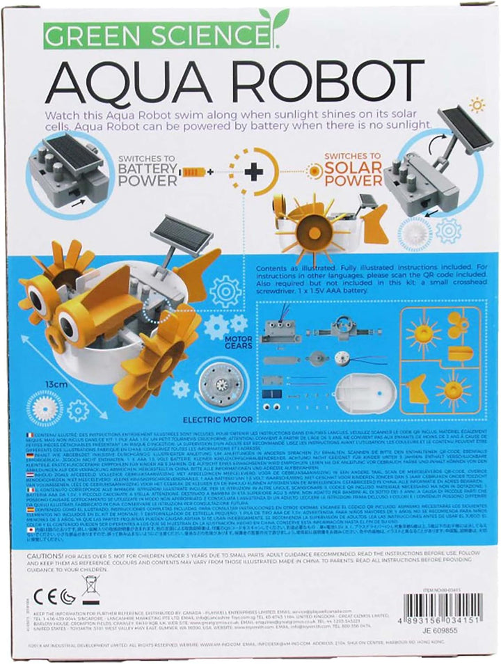 4M 403415 Green Science Aqua Robot-Solar Hybrid Power, Multi Wasser Roboter, Wasser Roboter