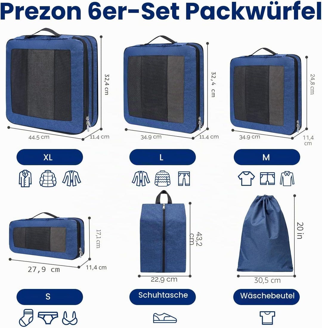 Kompressions-Packwürfel, Verbessertes Netzfenster, Sichtbar und Tragbar, Erweiterbare Reisegepäck-Or