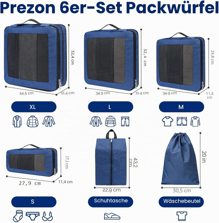 Kompressions-Packwürfel, Verbessertes Netzfenster, Sichtbar und Tragbar, Erweiterbare Reisegepäck-Or